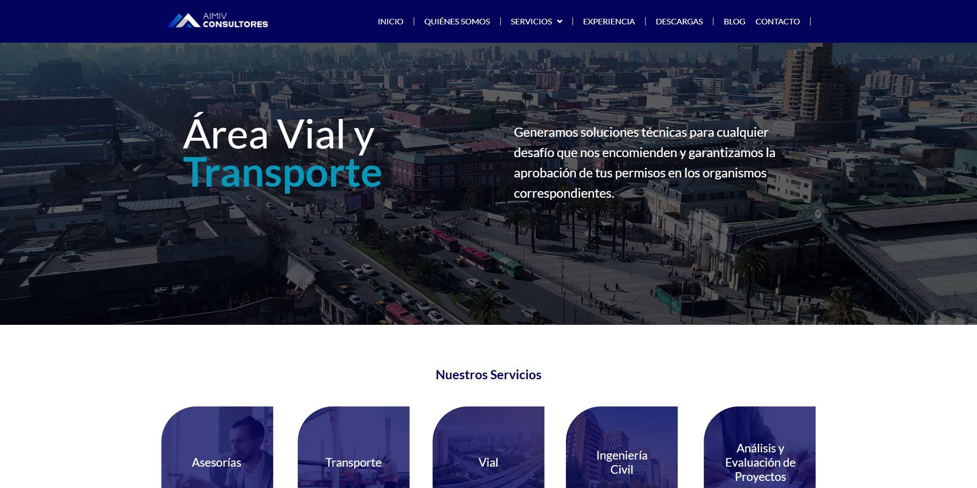 Captura del sitio Grupo AIMIV