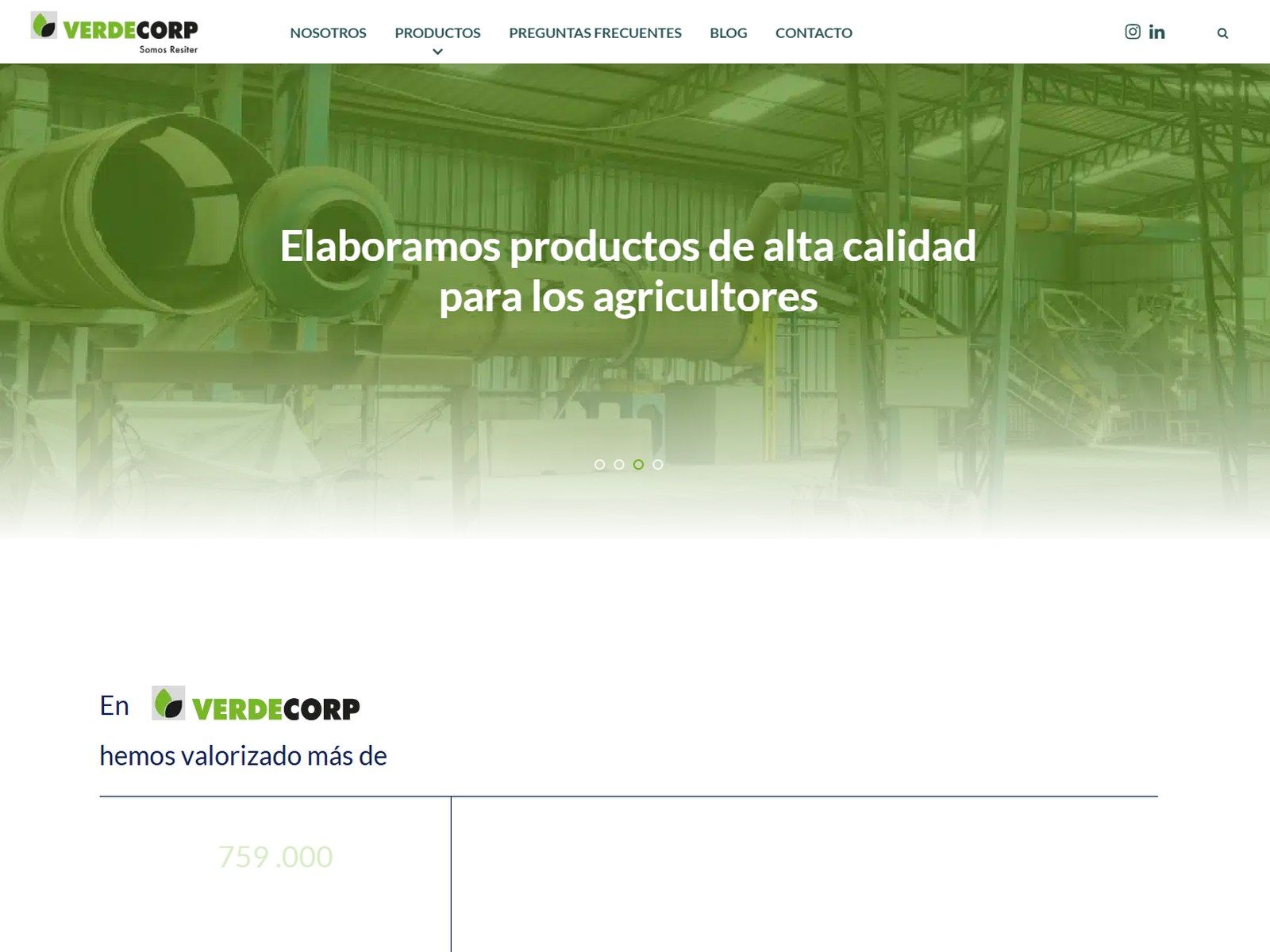 Captura del sitio Verdecorp