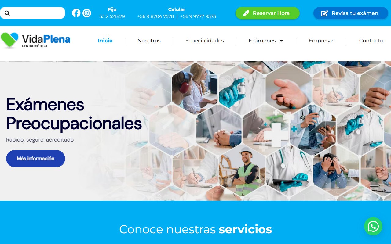 Screenshot de Centro Médico Vida Plena